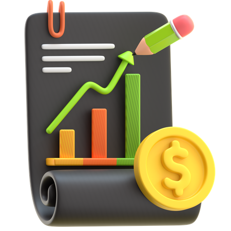 Financial Statement  3D Icon