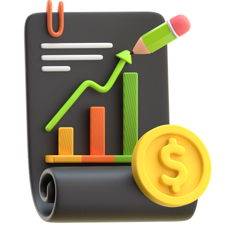 Financial Statement  3D Icon