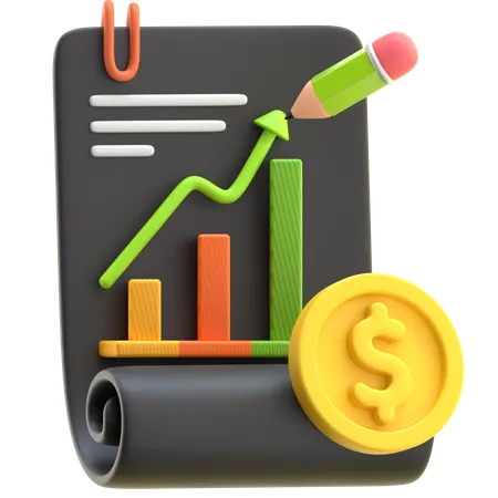 Financial Statement  3D Icon
