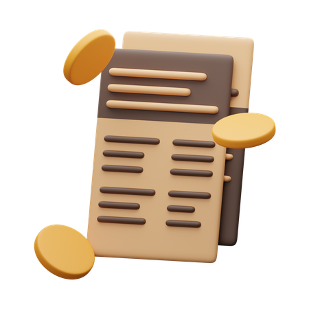 Financial statement  3D Icon