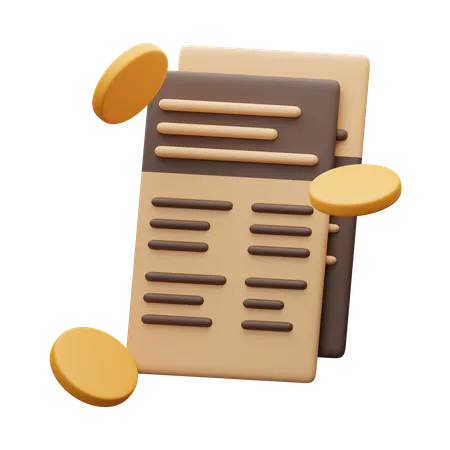 Financial statement  3D Icon