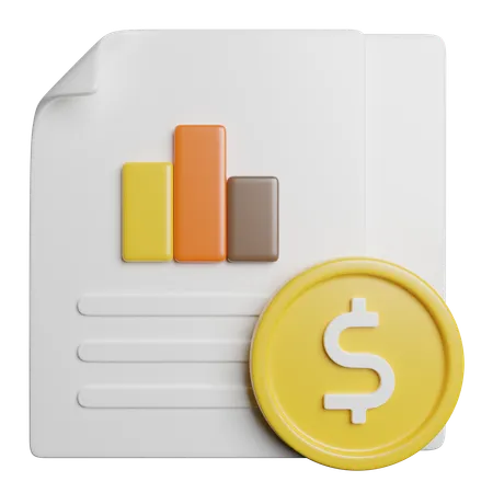 Financial Statement  3D Icon