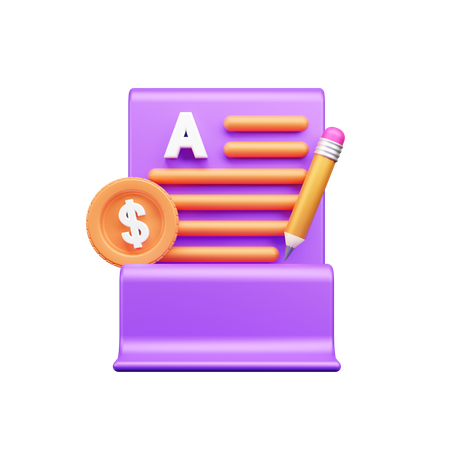 Financial Statement  3D Icon