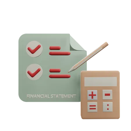 Financial Statement  3D Icon