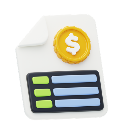 Financial Statements  3D Icon