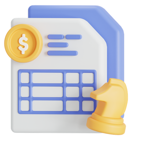 Financial strategy  3D Icon