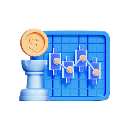 재정 전략 계획  3D Icon