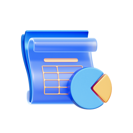Financial Summary  3D Icon