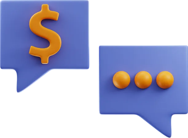 Financial Talk  3D Illustration