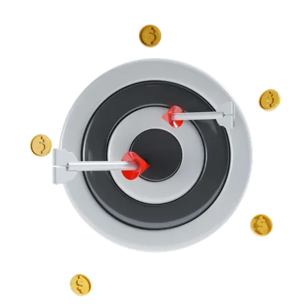 Business Target 3 D Icon Illustration 3D Icon