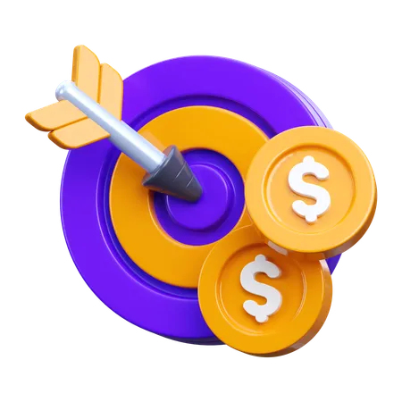 Financial Target  3D Icon