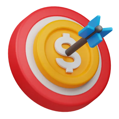 Financial Target  3D Icon