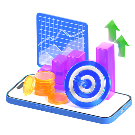 Financial target  3D Illustration