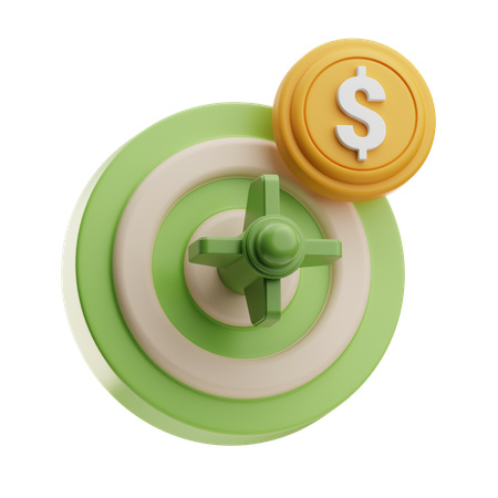 Financial Target  3D Icon