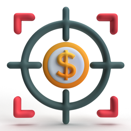 Financial Target  3D Icon