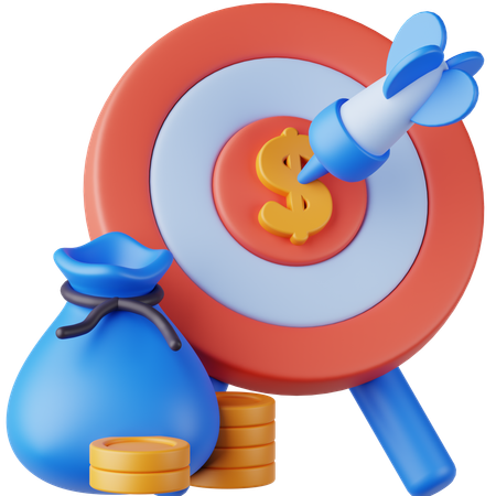 財務目標  3D Icon