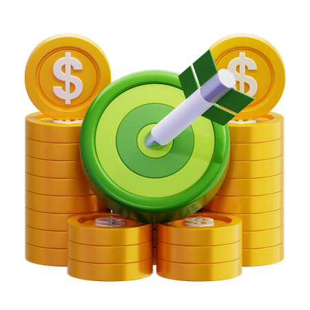 Financial Target  3D Icon