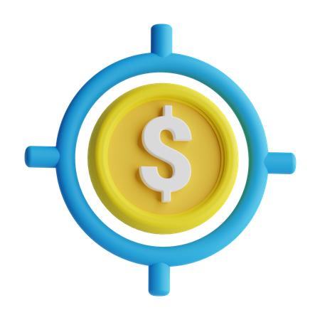 Financial Target  3D Icon