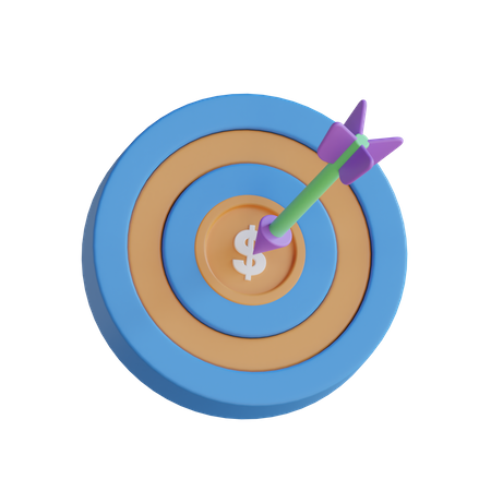 Financial Target  3D Icon