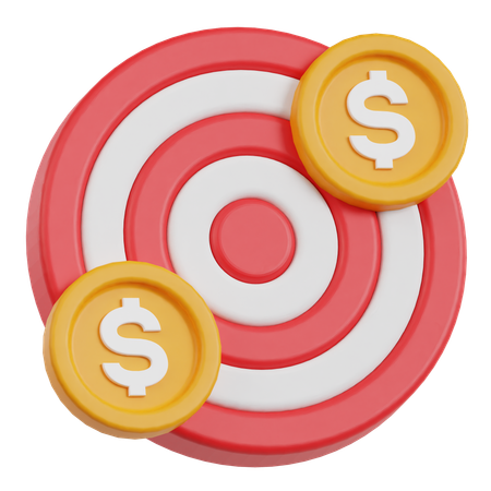 Financial Target  3D Icon