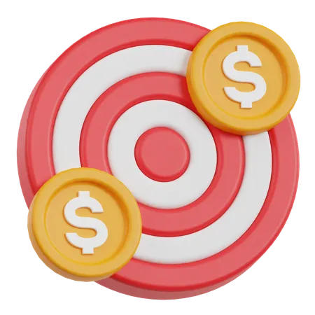 Financial Target  3D Icon