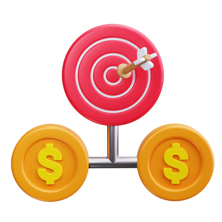 Financial Target  3D Icon