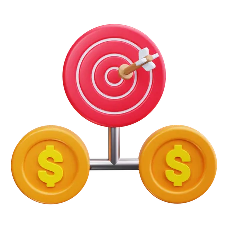 Financial Target  3D Icon