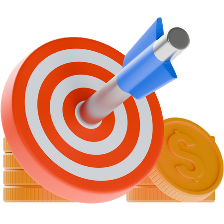 Financial Target  3D Icon