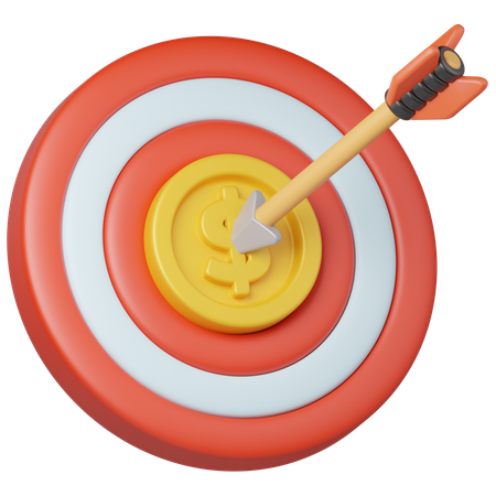 Financial Target  3D Icon