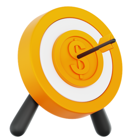 Financial Target  3D Icon