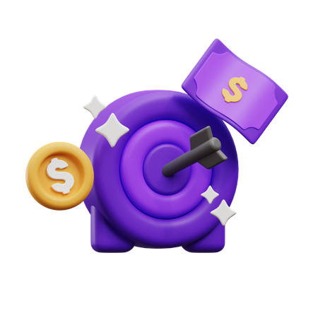 Financial Target  3D Icon