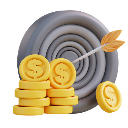 Financial Target  3D Icon