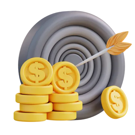 Financial Target  3D Icon