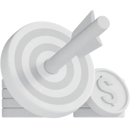 Financial Target  3D Icon