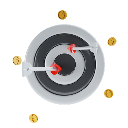 Financial Target  3D Icon