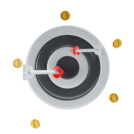 Financial Target  3D Icon