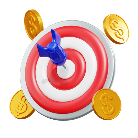 Financial Target  3D Icon