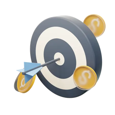 Financial Target  3D Icon