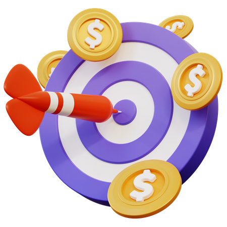 Financial Target  3D Icon