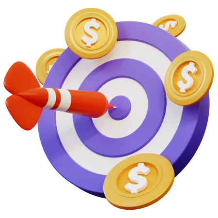 Financial Target  3D Icon