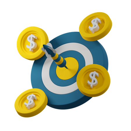 Financial Target  3D Icon