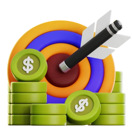 Financial Target  3D Icon