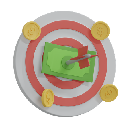 Financial Target  3D Icon