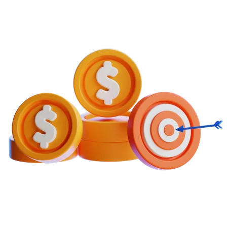 Financial Target  3D Icon