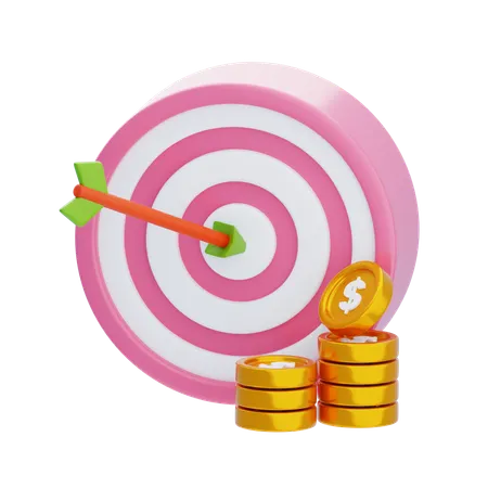 Financial Target  3D Icon