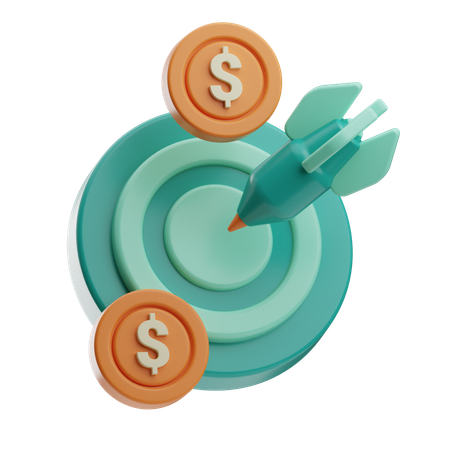 Financial Target  3D Icon