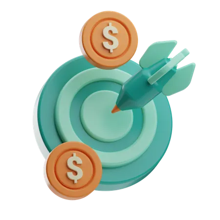 Financial Target  3D Icon