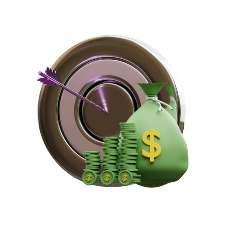 Financial Target  3D Icon