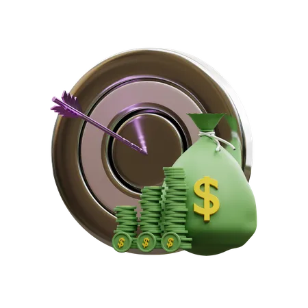 Financial Target  3D Icon