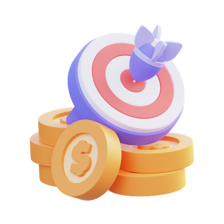 Financial Target  3D Icon